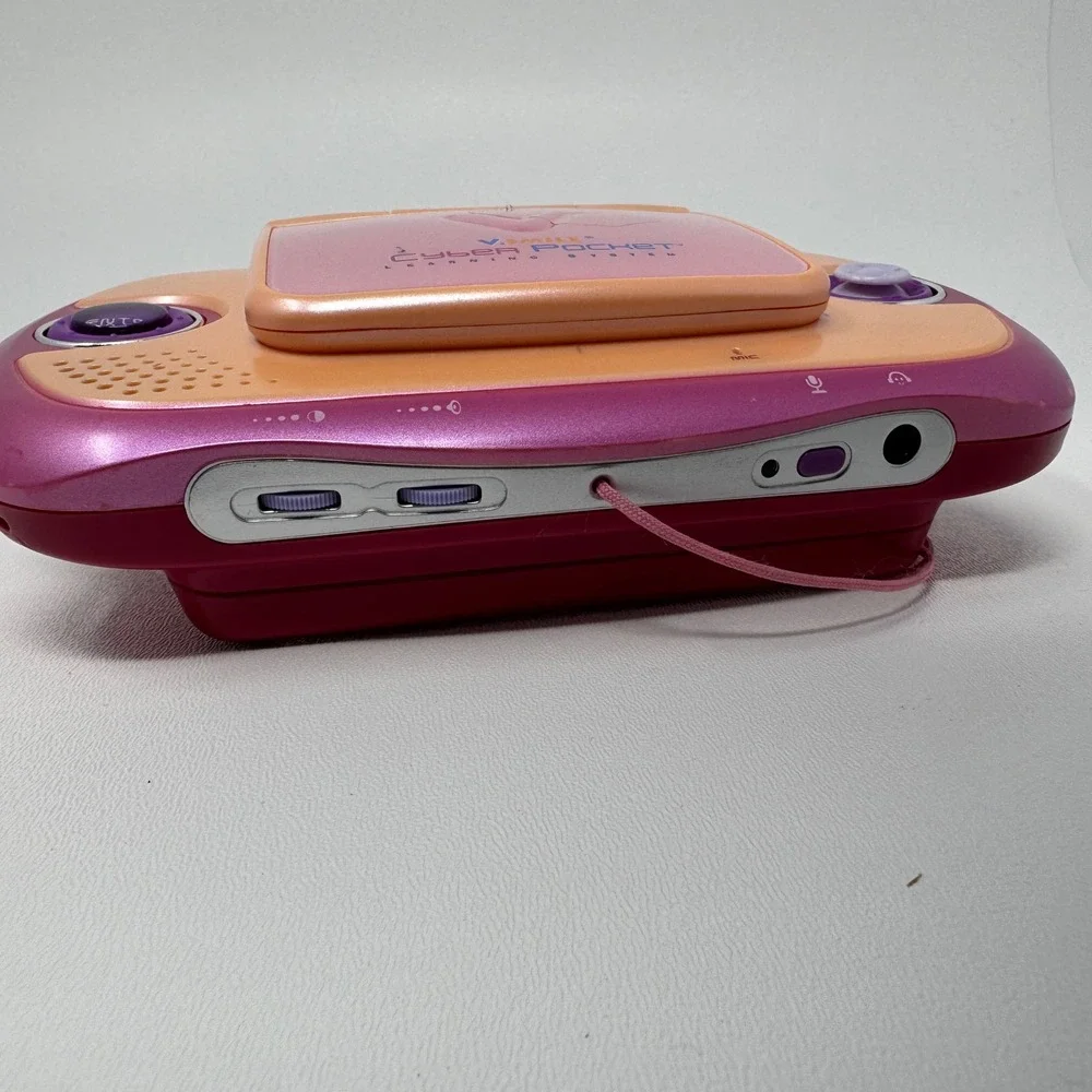 VTech V.Smile Cyber Pocket Pink Handheld Learning System 5 Games Manuals Stylus